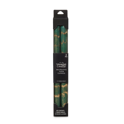 Decorative Taper Candles in Hunter Green