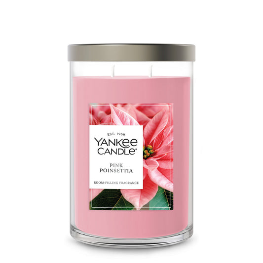 Pink Poinsettia Large Tumbler Candle