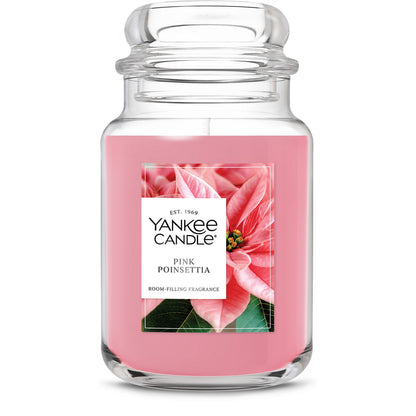 Pink Poinsettia Original Large Jar Candle