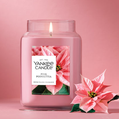 Pink Poinsettia Original Large Jar Candle