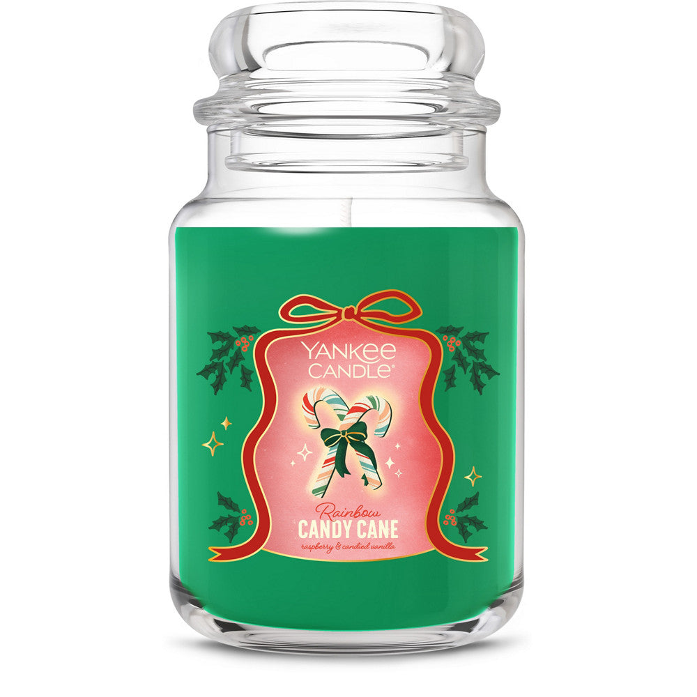 Rainbow Candy Cane Original Large Jar Candle