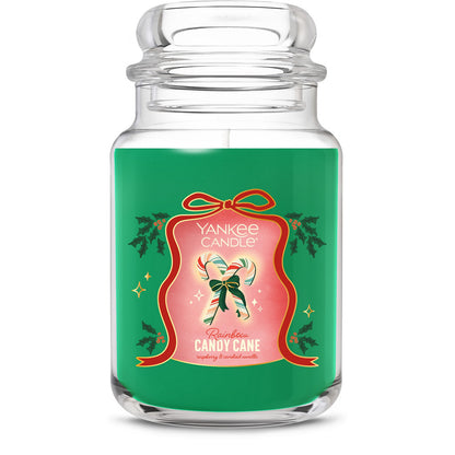 Rainbow Candy Cane Original Large Jar Candle