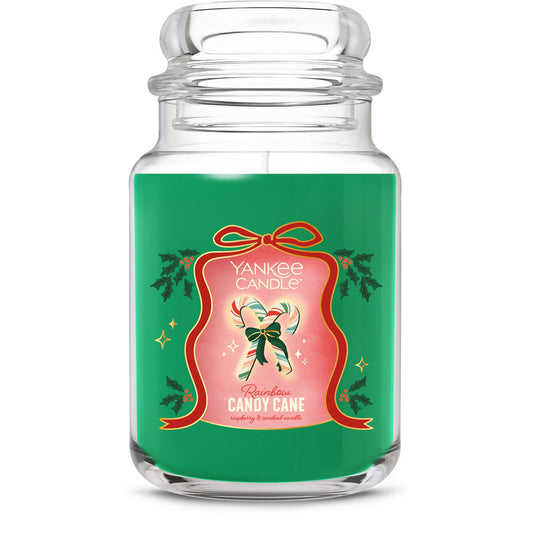 Rainbow Candy Cane Original Large Jar Candle