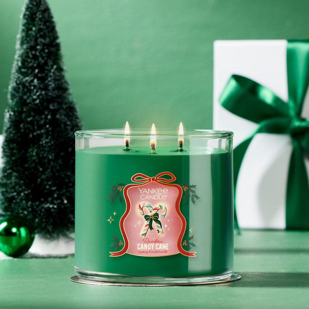 Rainbow Candy Cane 3-Wick Candle