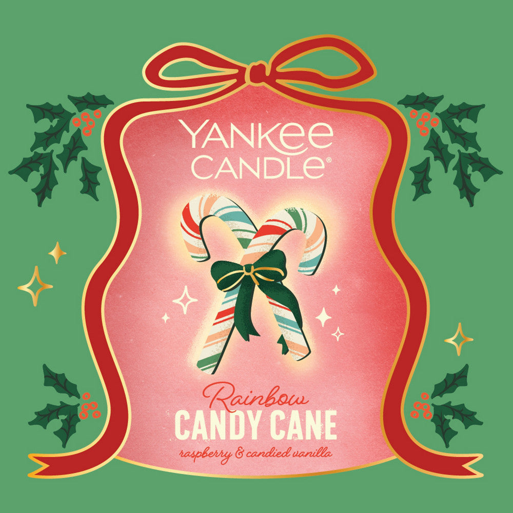 Rainbow Candy Cane Large Tumbler Candle