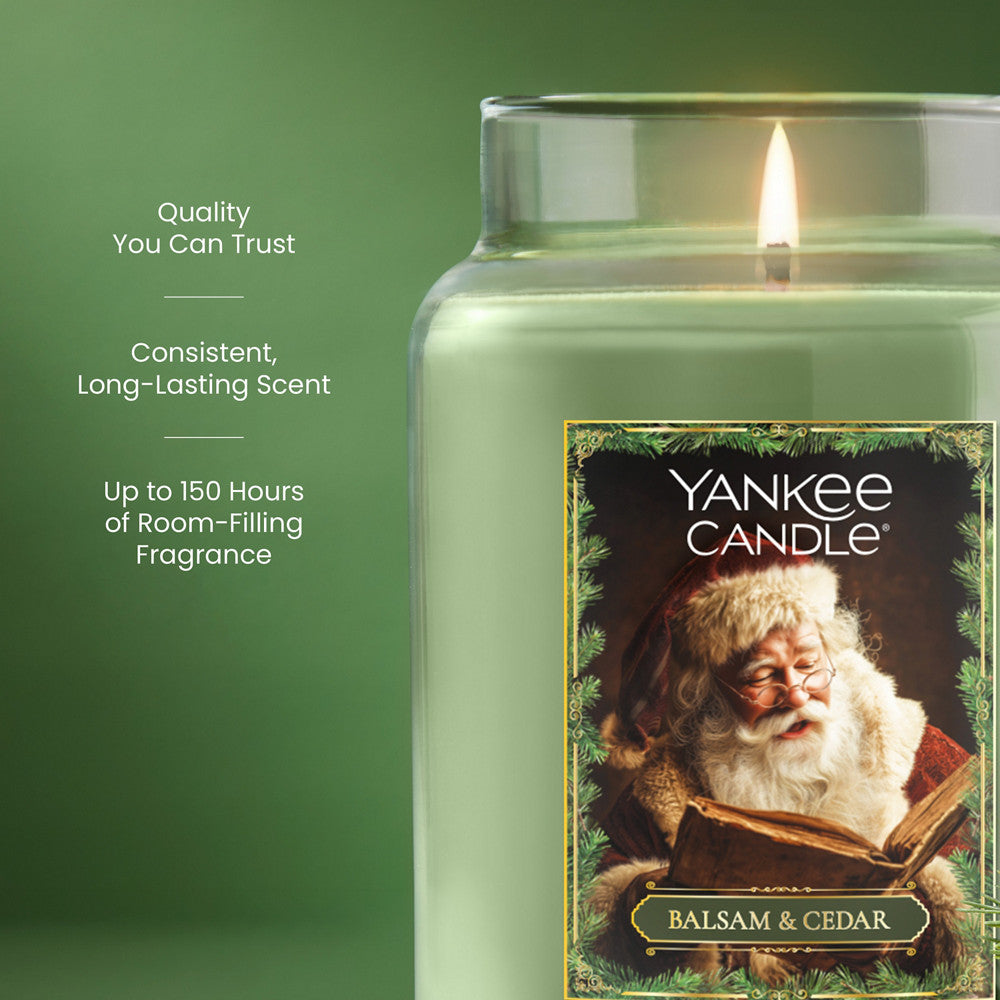 Limited Edition Balsam & Cedar Santa Original Large Jar Candle