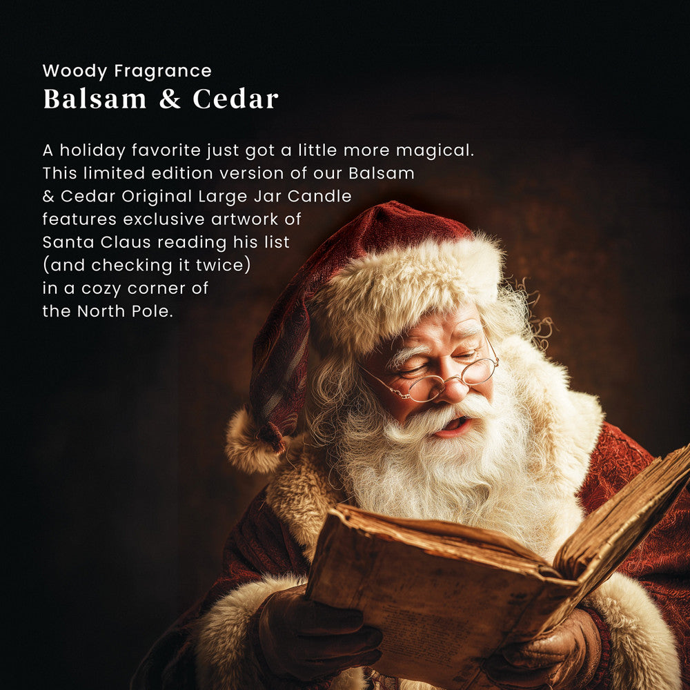 Limited Edition Balsam & Cedar Santa Original Large Jar Candle