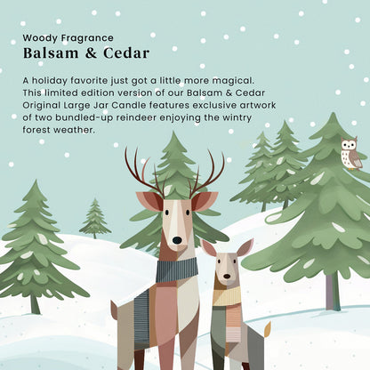 Limited Edition Balsam & Cedar Reindeer Original Large Jar Candle