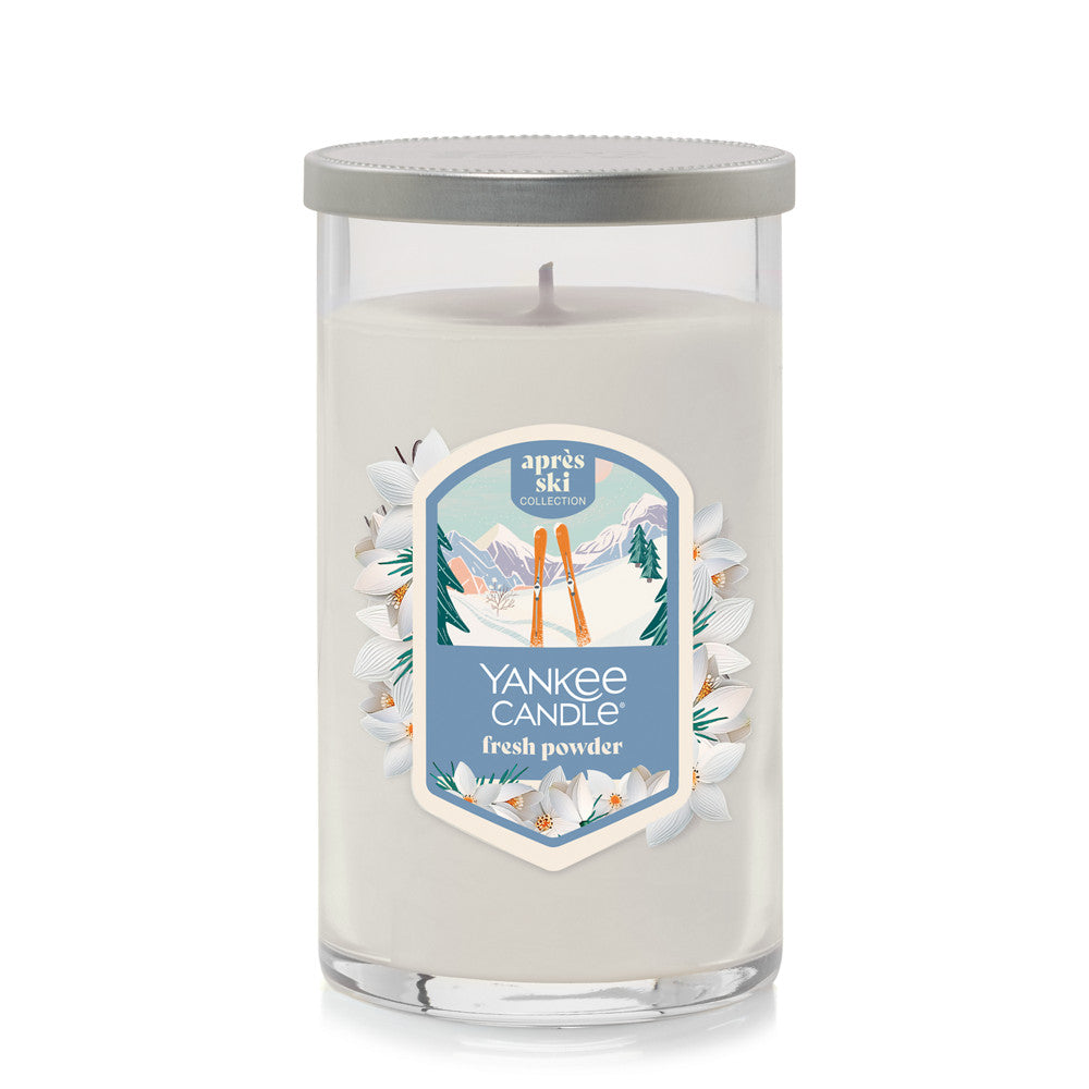 Fresh Powder Medium Pillar Candle