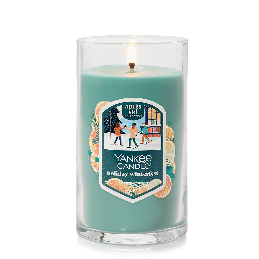 Holiday Winterfest Medium Pillar Candle