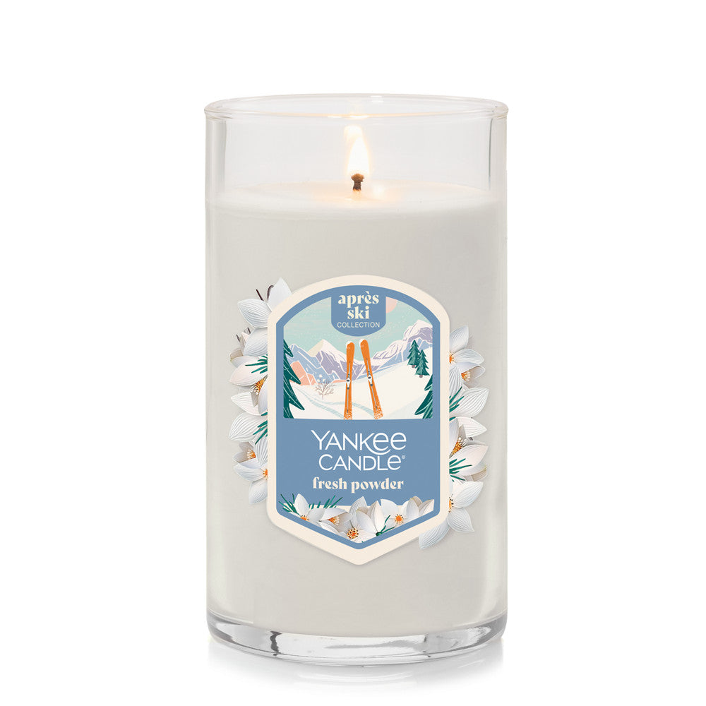 Fresh Powder Medium Pillar Candle