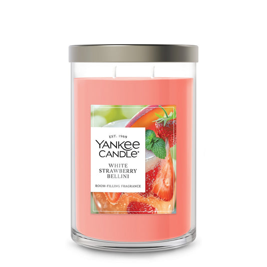 White Strawberry Bellini Large Tumbler Candle