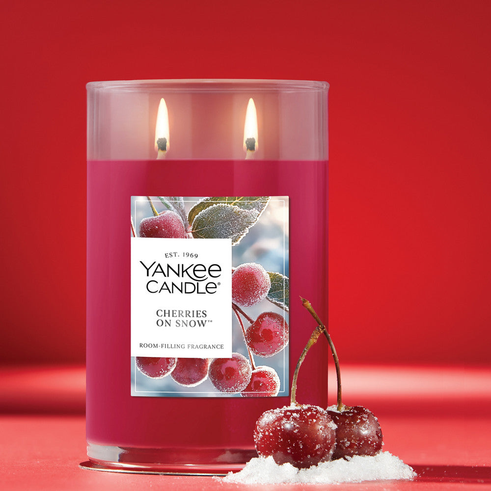 Cherries On Snow™ Large Tumbler Candle