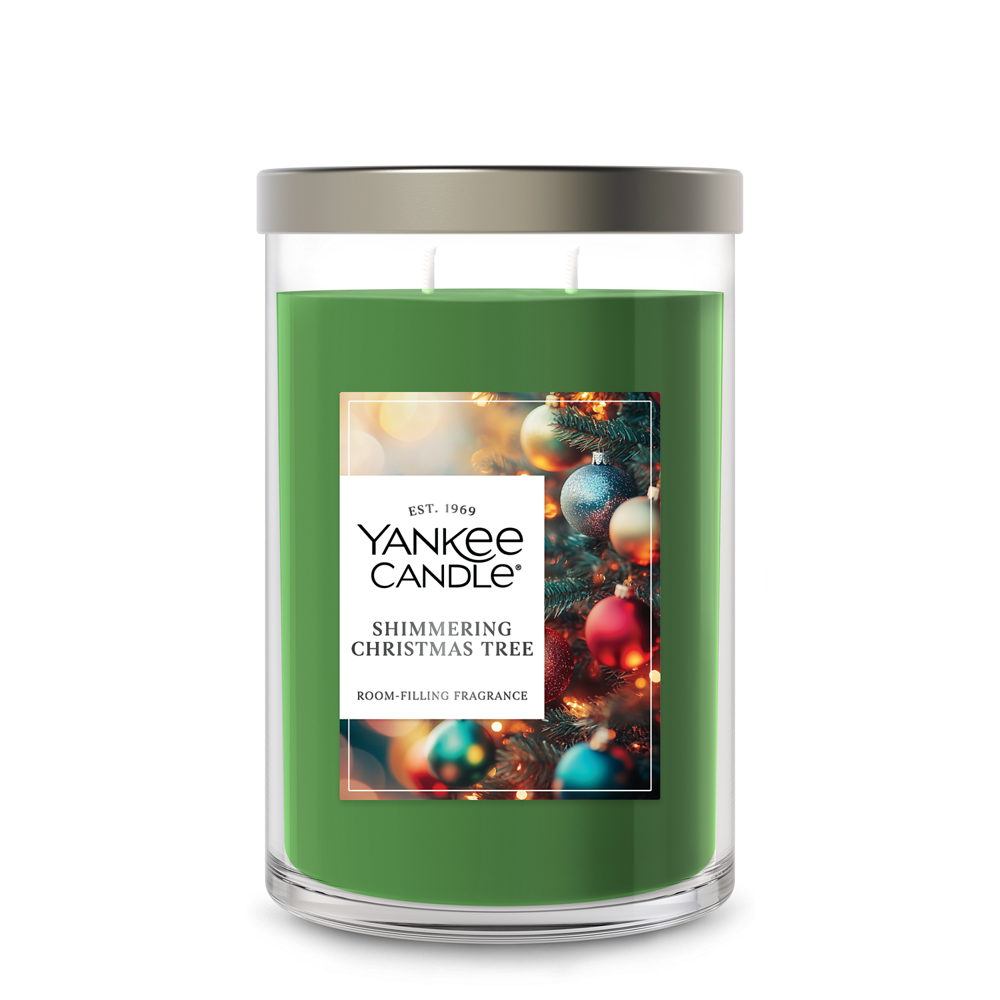 Shimmering Christmas Tree Large Tumbler Candle