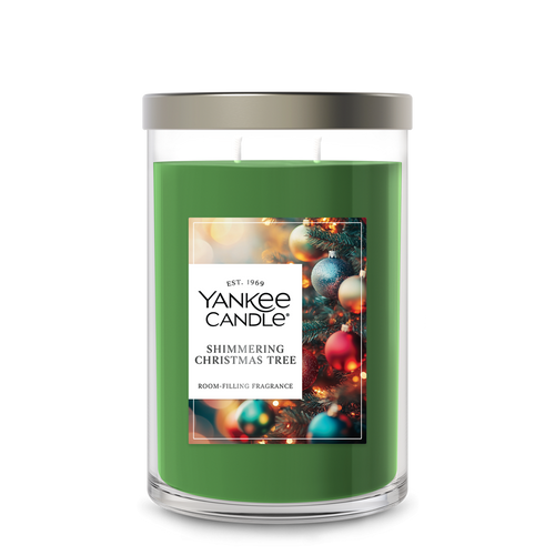 Shimmering Christmas Tree Large Tumbler Candle
