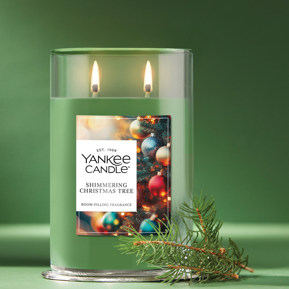 Shimmering Christmas Tree Large Tumbler Candle