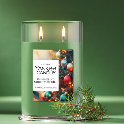 Shimmering Christmas Tree Large Tumbler Candle