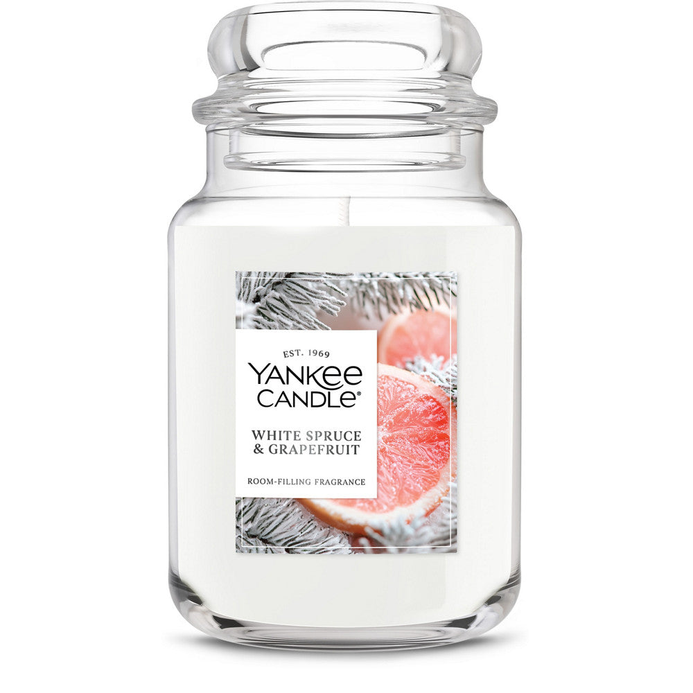 White Spruce & Grapefruit Original Large Jar Candle
