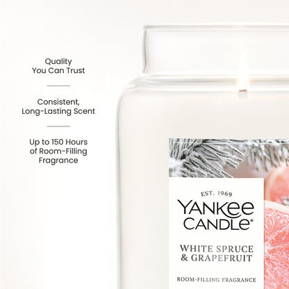 White Spruce & Grapefruit Original Large Jar Candle