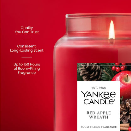 Red Apple Wreath Original Large Jar Candle