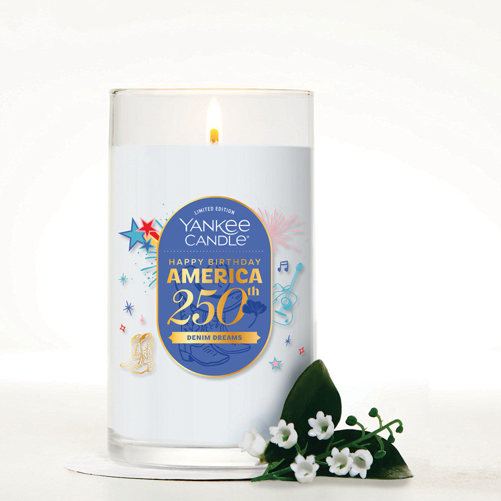 Denim Dreams Medium Pillar Candle