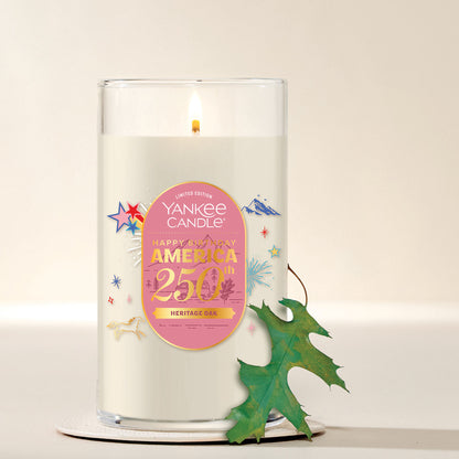 Heritage Oak Medium Pillar Candle