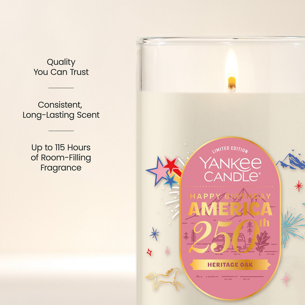 Heritage Oak Medium Pillar Candle