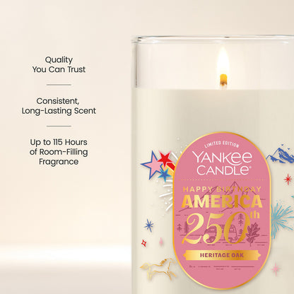 Heritage Oak Medium Pillar Candle