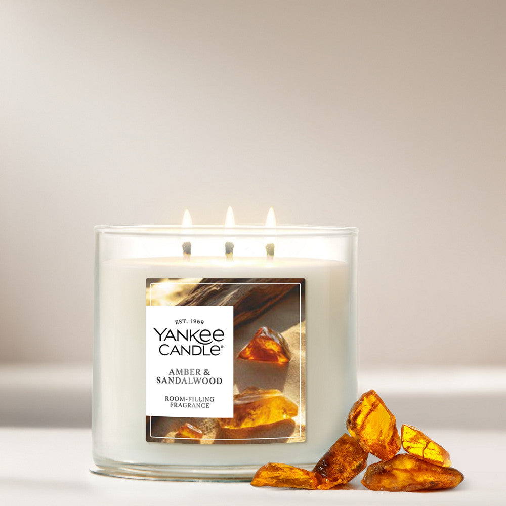 Amber & Sandalwood 3-Wick Candle