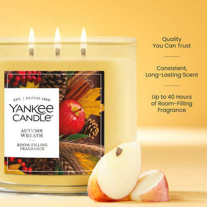 Autumn Wreath™ 3-Wick Candle