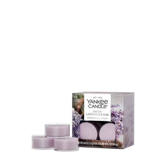 Dried Lavender & Oak​ Scented Tea Light Candles