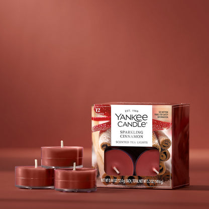 Sparkling Cinnamon Scented Tea Light Candles