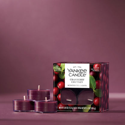 Cranberry Chutney Scented Tea Light Candles