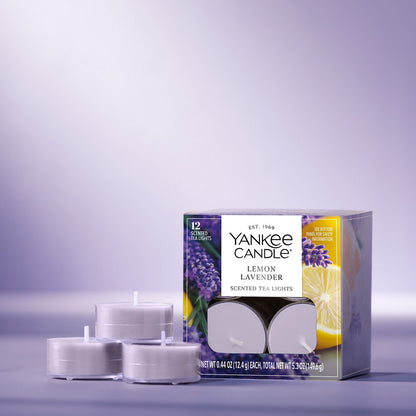 Lemon Lavender Scented Tea Light Candles