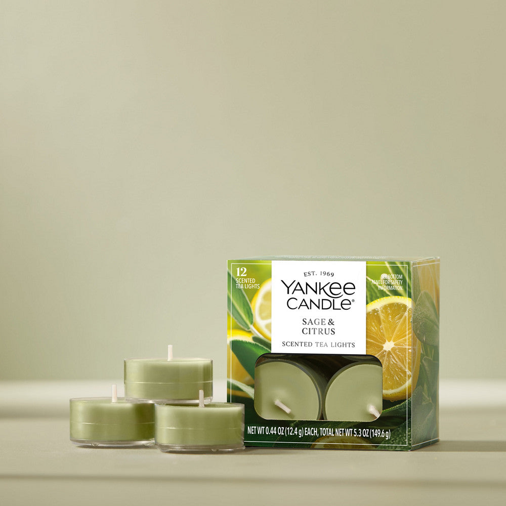 Sage & Citrus Scented Tea Light Candles