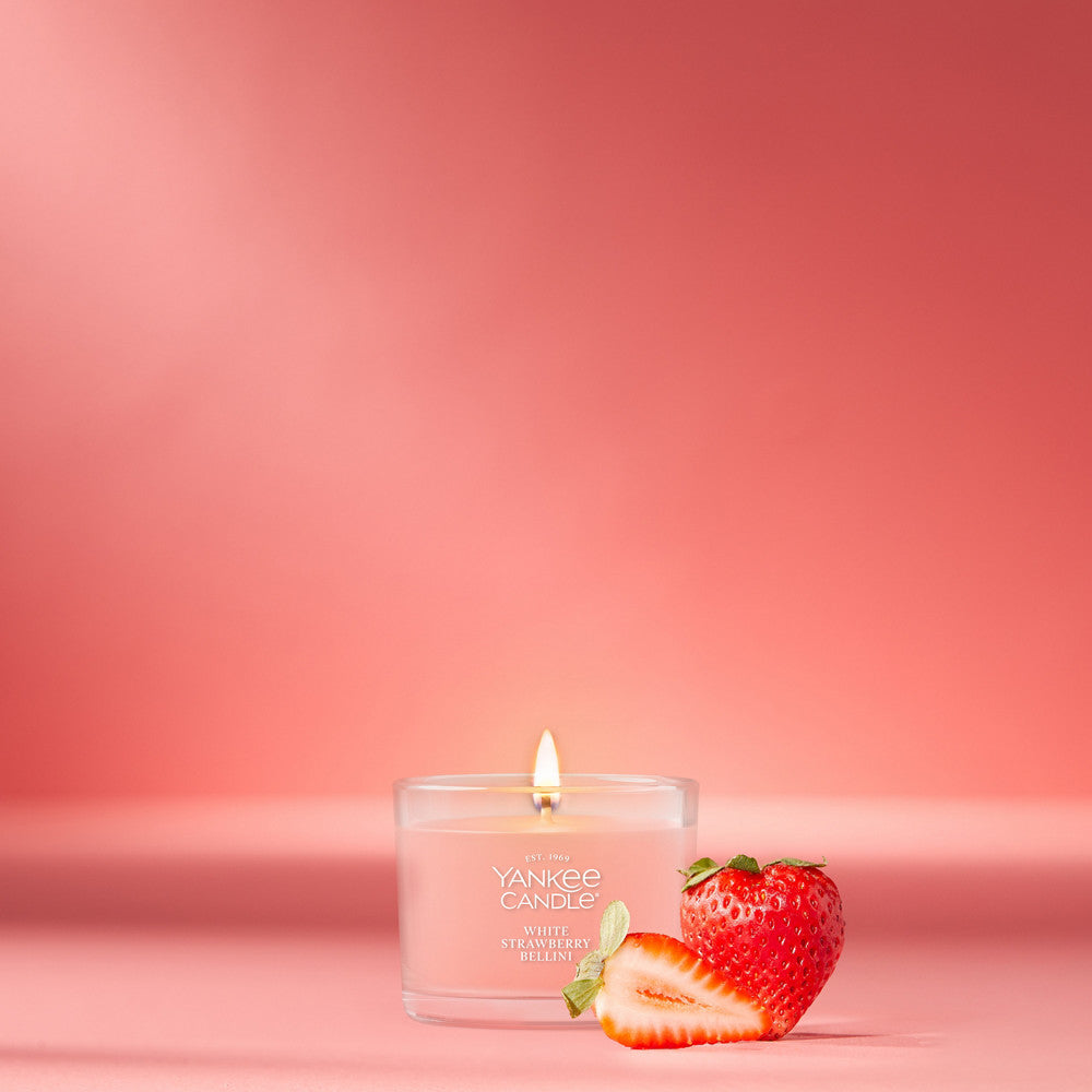 White Strawberry Bellini Mini Candle